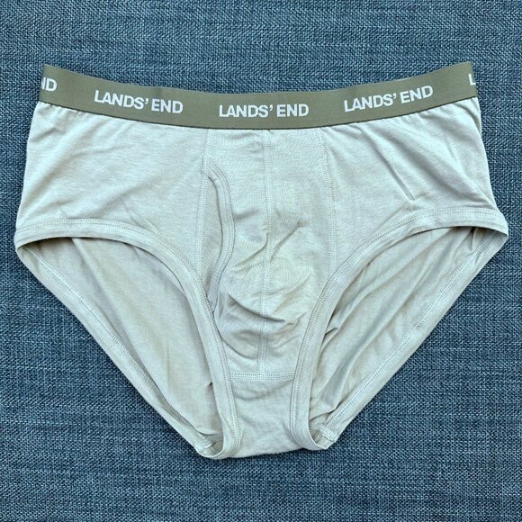 Set of 3 Lands End Knit Briefs (Gray, Mint Green, Forest Green Striped) Size M - Picture 7 of 8